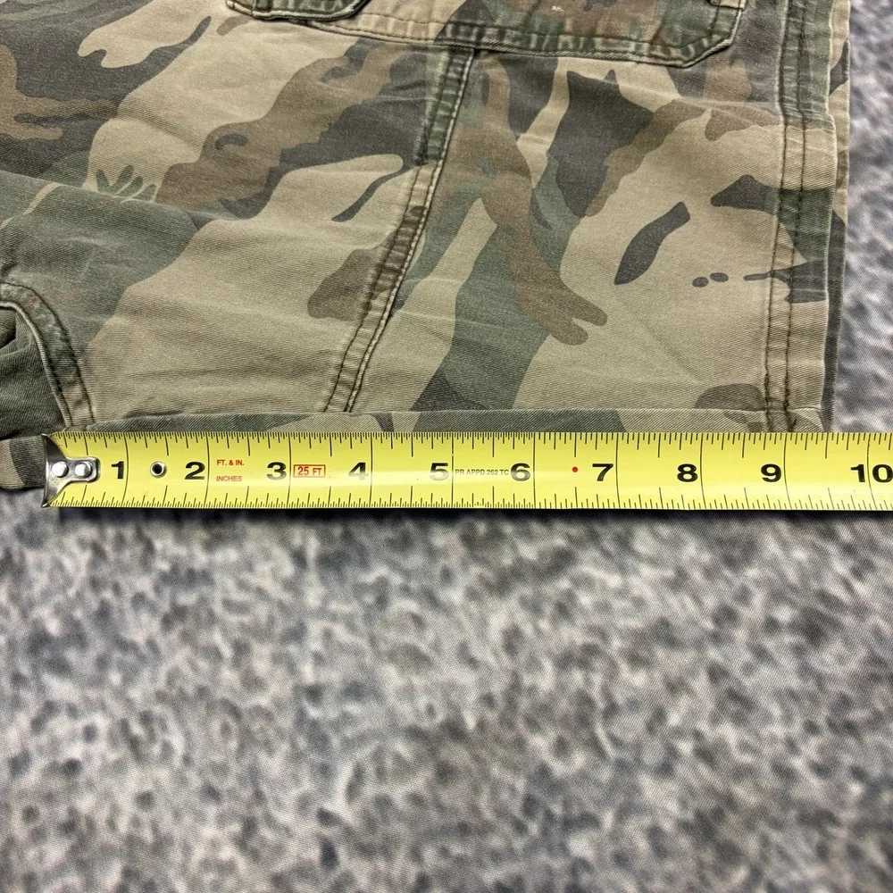 Wrangler Cargo Shorts Mens 34 Green‎ Brown Camo Mens 34 Camouflage Skater Y2K